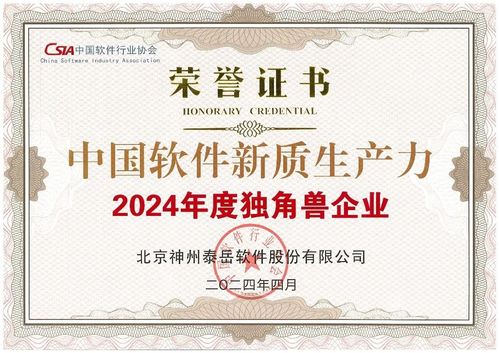 神州泰岳獲評首批“中國軟件新質(zhì)生產(chǎn)力示范企業(yè)”，引領(lǐng)軟件服務(wù)創(chuàng)新浪潮